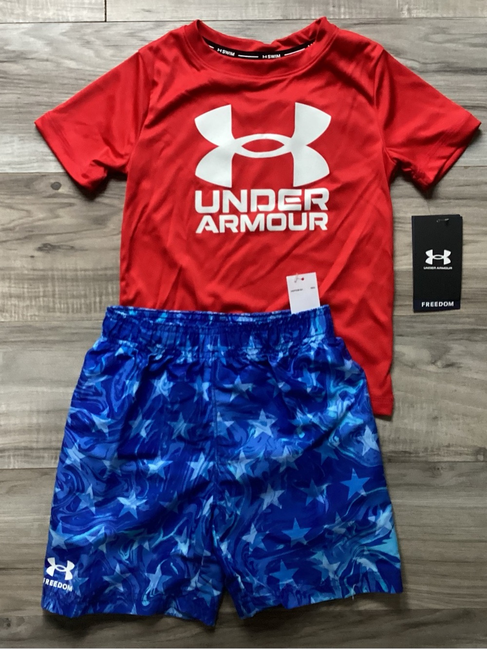 Under Armour boys swim set size 4,5,6(NWT) ~PRICE IS FIRM, NO OFFERS~